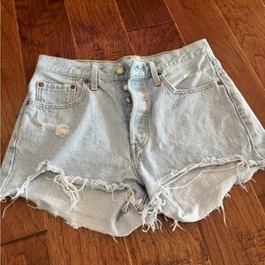 Levi's Light Blue Jean Shorts